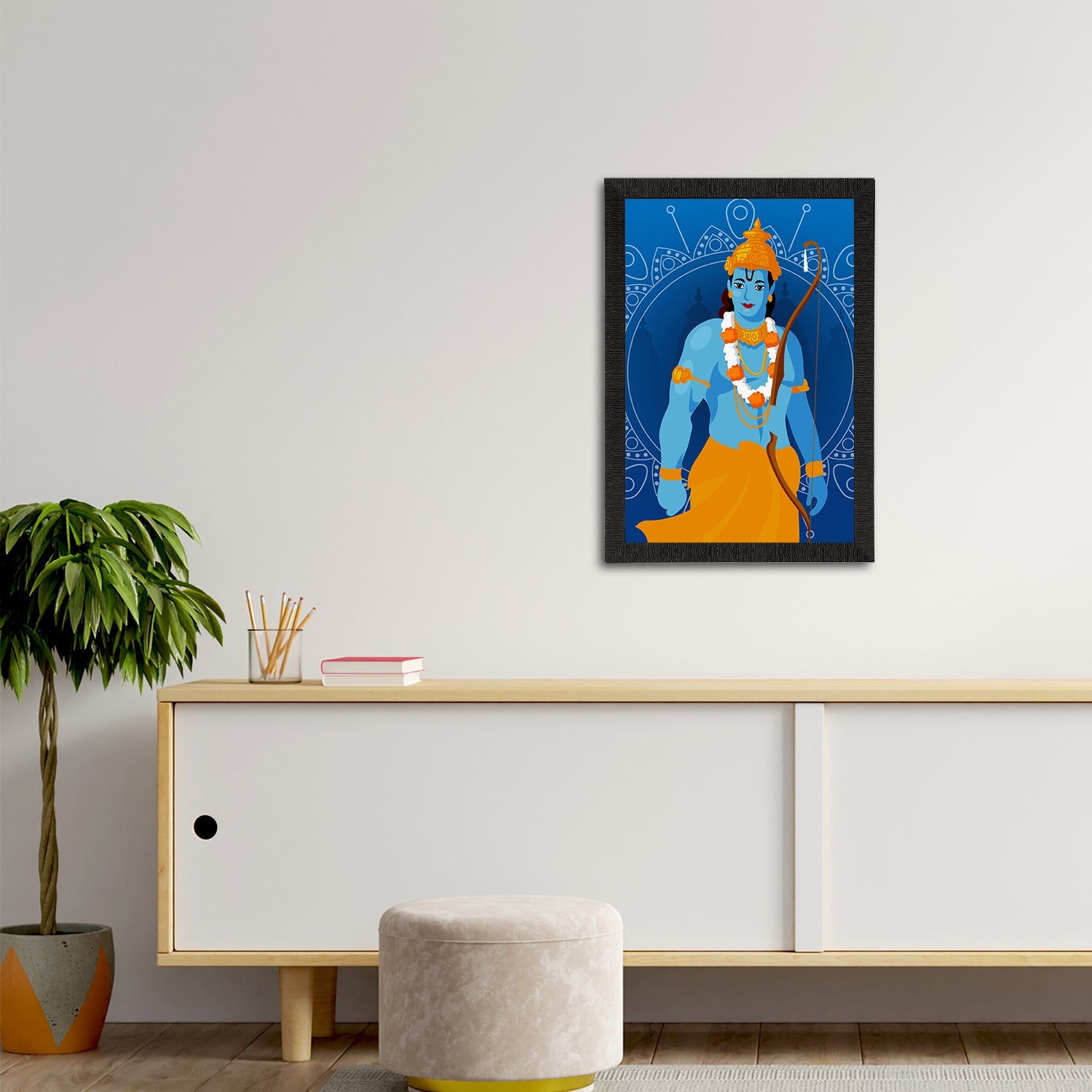 Lord Ram Painting Digital Printed Religious Wall Art Kafalo