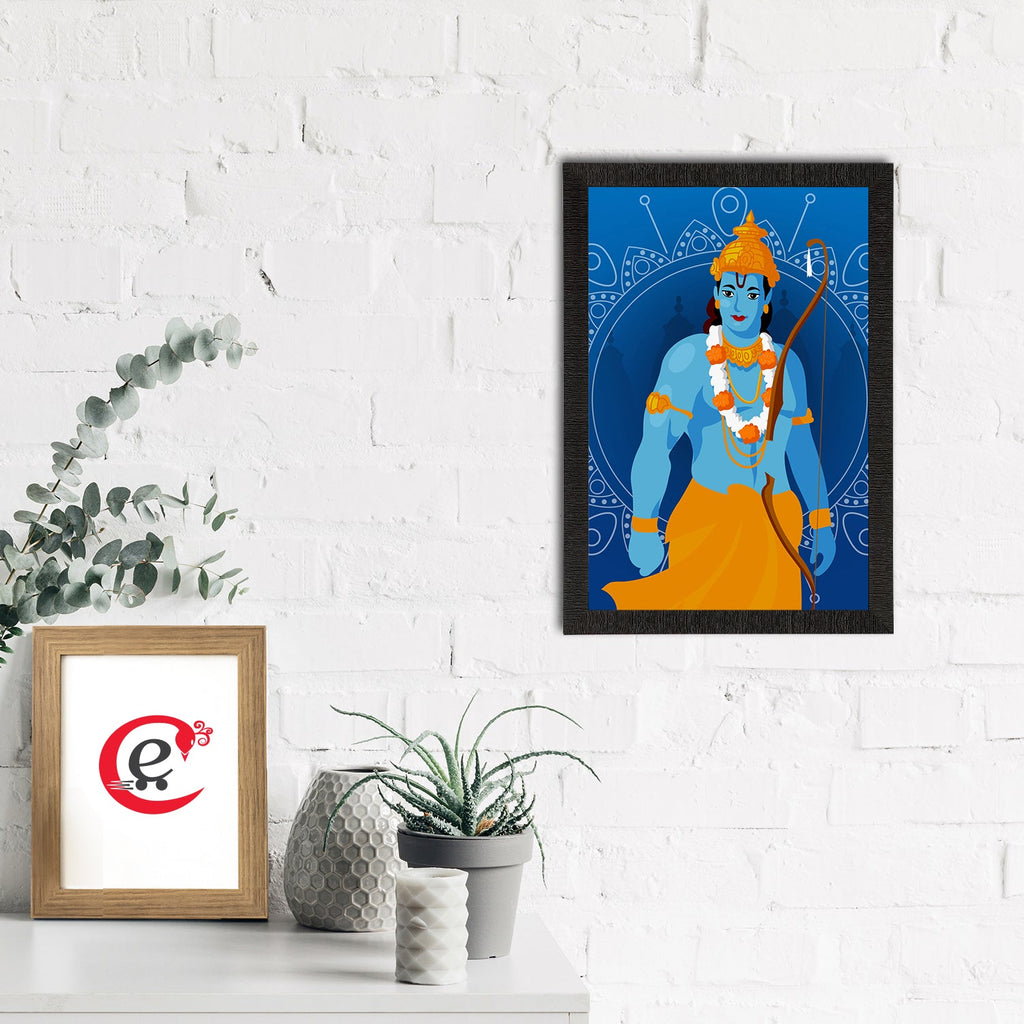Lord Ram Painting Digital Printed Religious Wall Art Kafalo