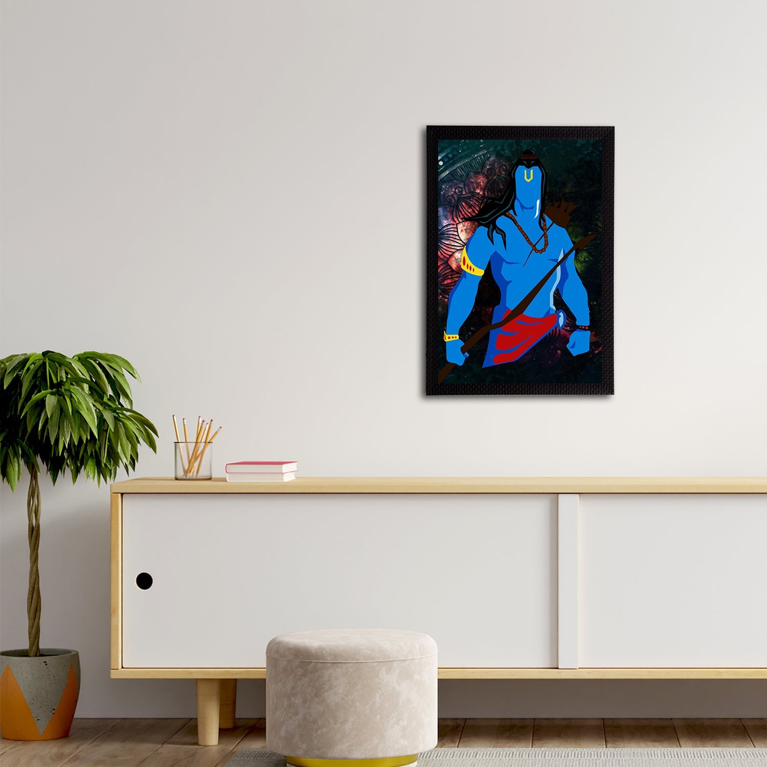 Lord Ram Painting Digital Printed Religious Wall Art Kafalo