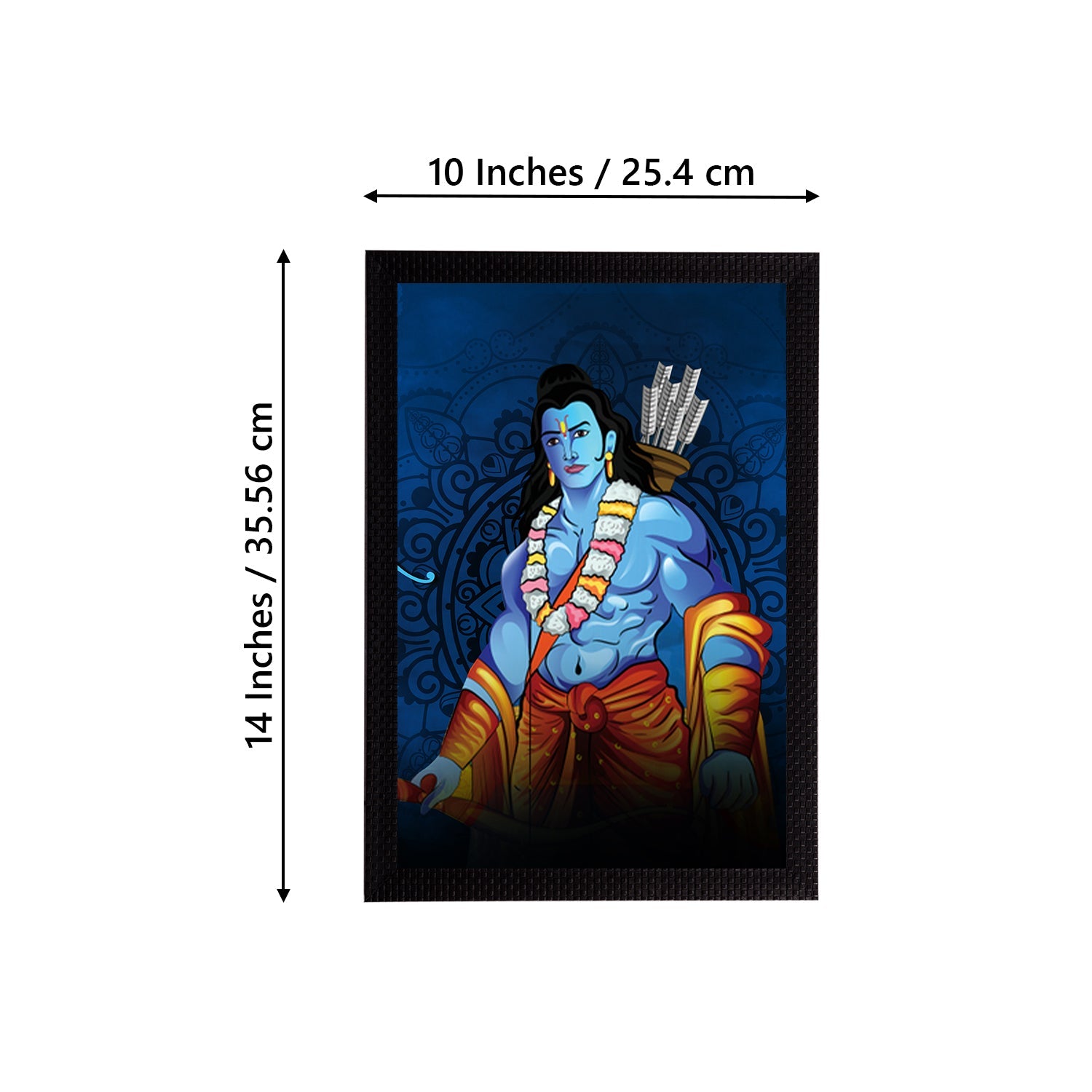 Lord Ram Painting Digital Printed Religious Wall Art Kafalo