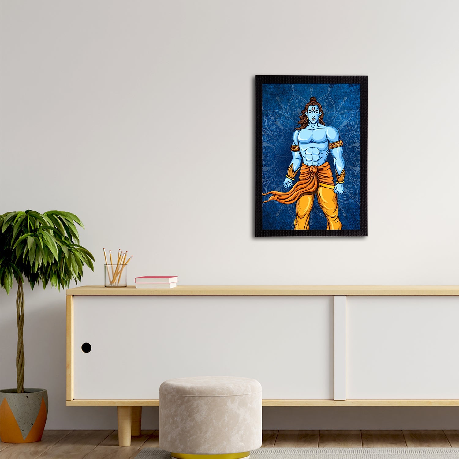 Lord Ram Painting Digital Printed Religious Wall Art Kafalo