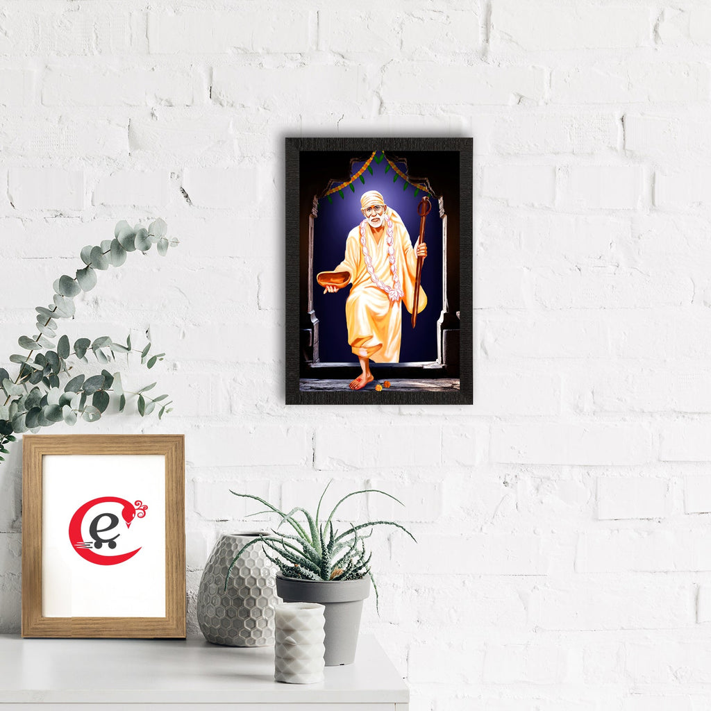 Sai Baba Satin Matt Texture UV Art Painting Kafalo