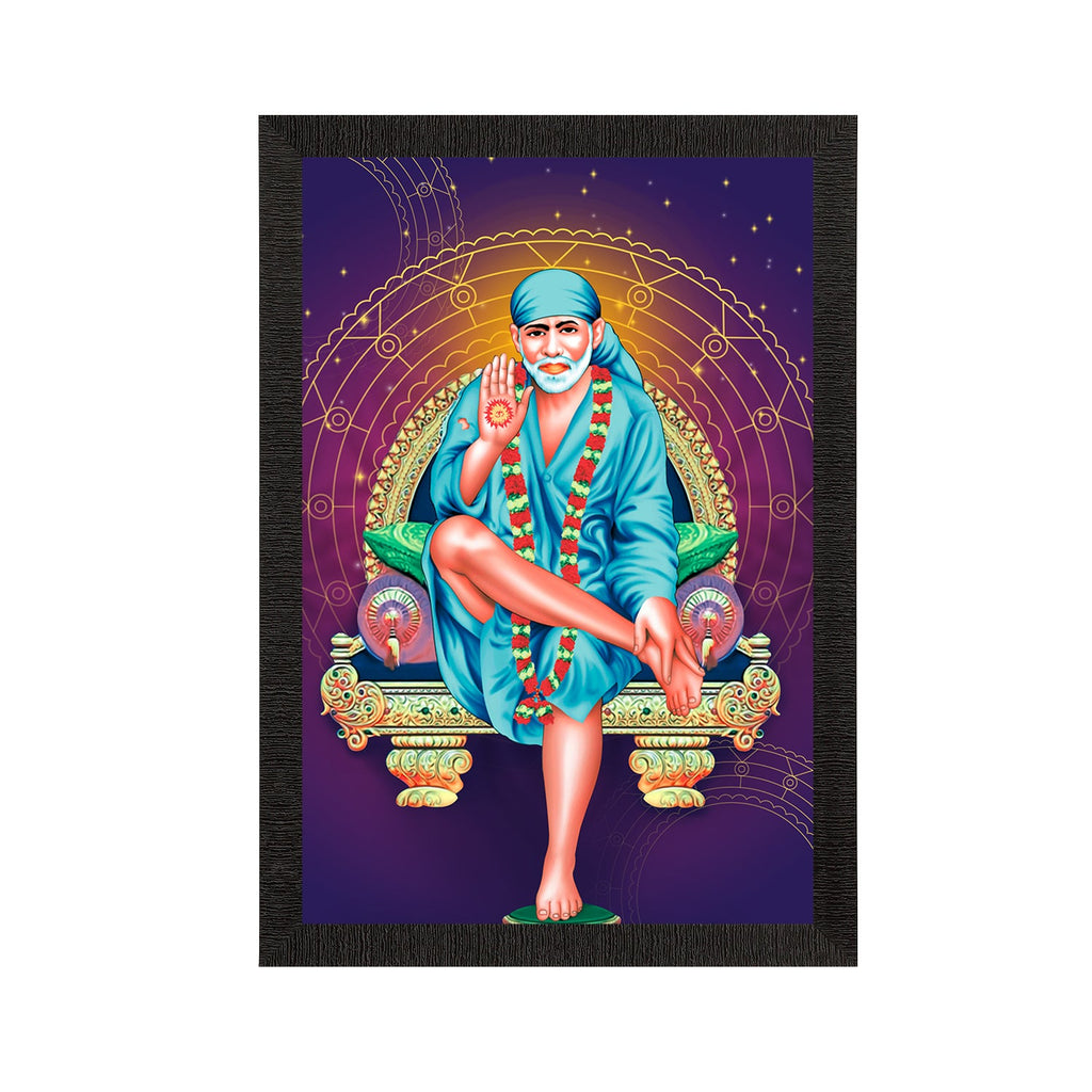 Sai Baba Satin Matt Texture UV Art Painting Kafalo