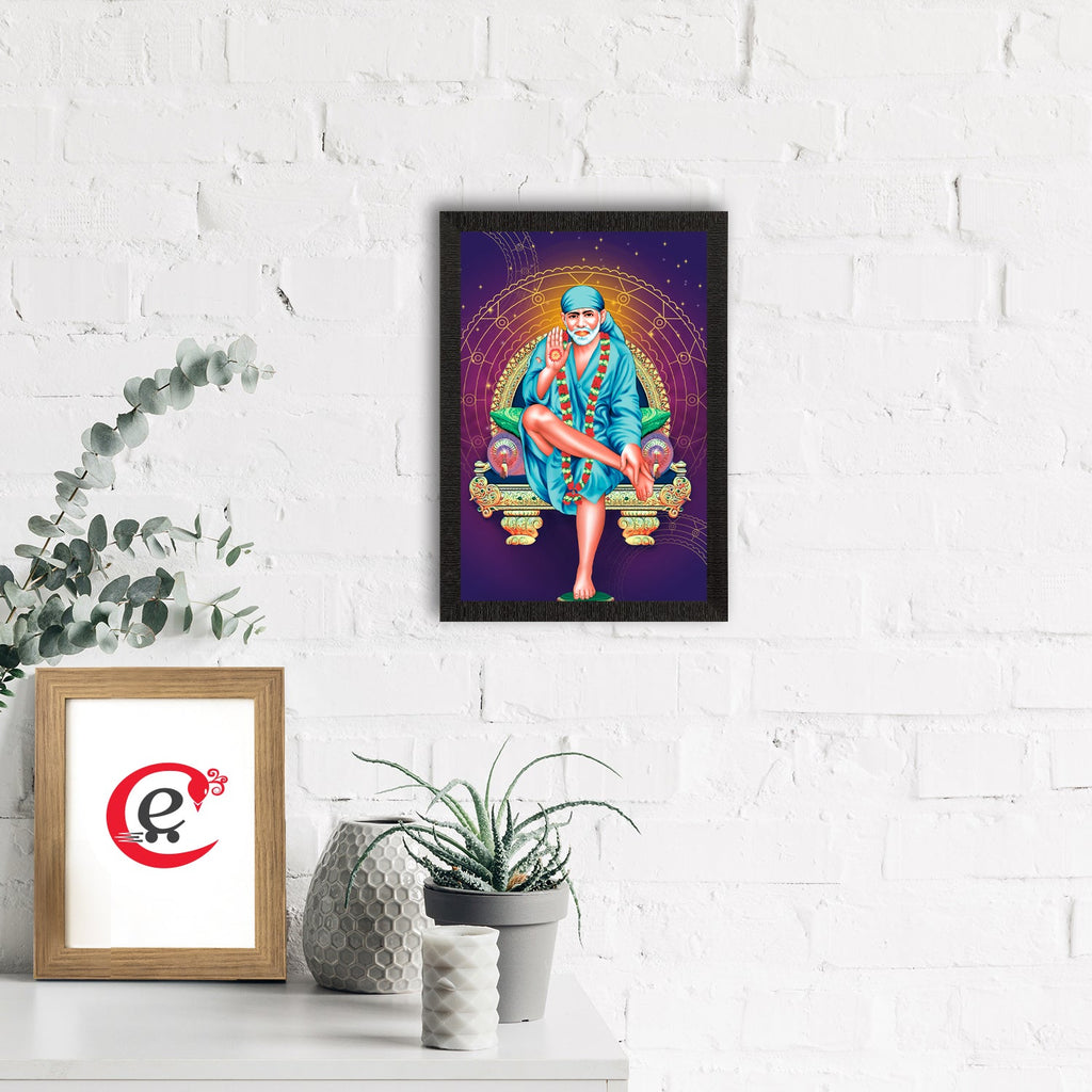Sai Baba Satin Matt Texture UV Art Painting Kafalo