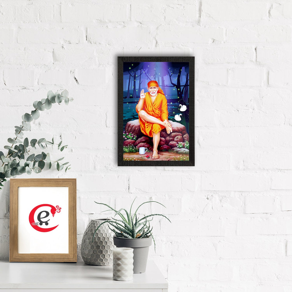 Sai Baba Satin Matt Texture UV Art Painting Kafalo