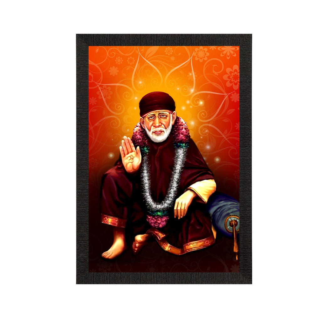 Sai Baba Satin Matt Texture UV Art Painting Kafalo