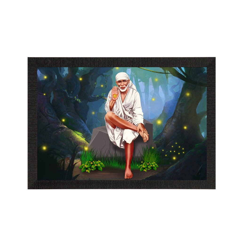Sai Baba Satin Matt Texture UV Art Painting Kafalo