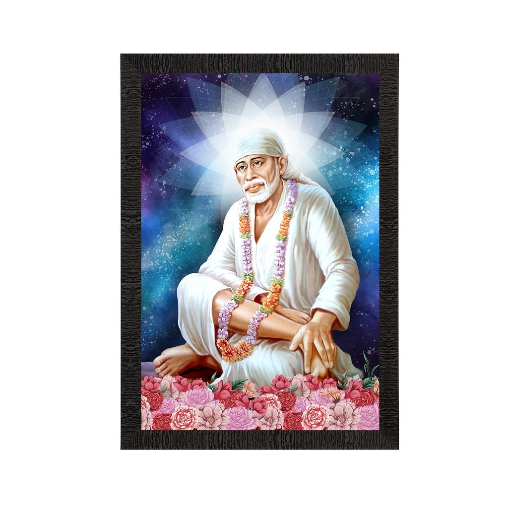 Sai Baba Satin Matt Texture UV Art Painting Kafalo
