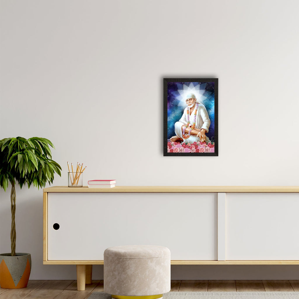 Sai Baba Satin Matt Texture UV Art Painting Kafalo