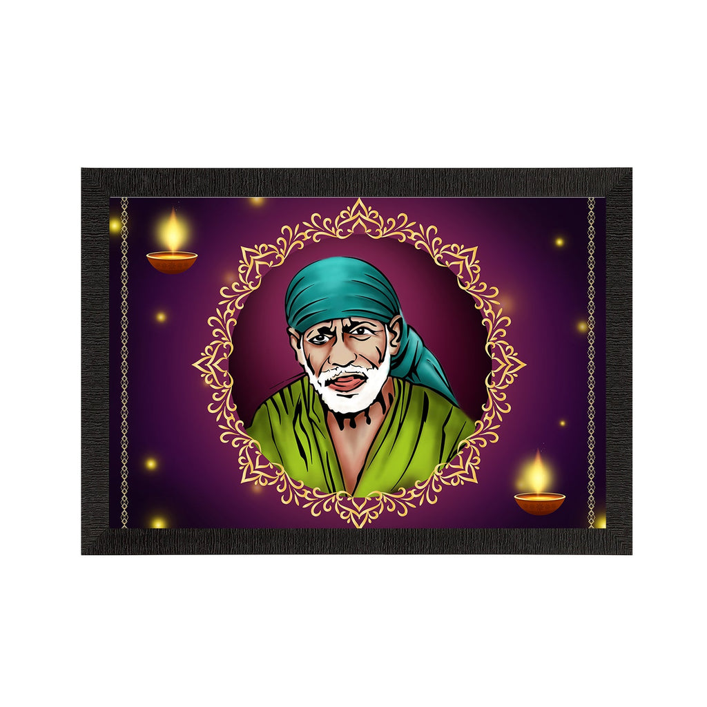 Sai Baba Satin Matt Texture UV Art Painting Kafalo