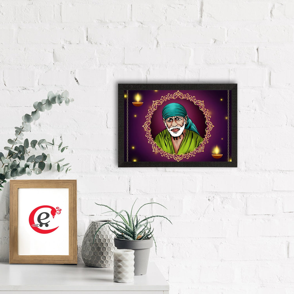 Sai Baba Satin Matt Texture UV Art Painting Kafalo