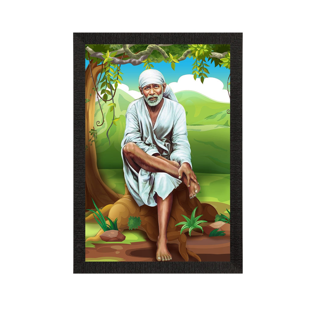 Sai Baba Satin Matt Texture UV Art Painting Kafalo