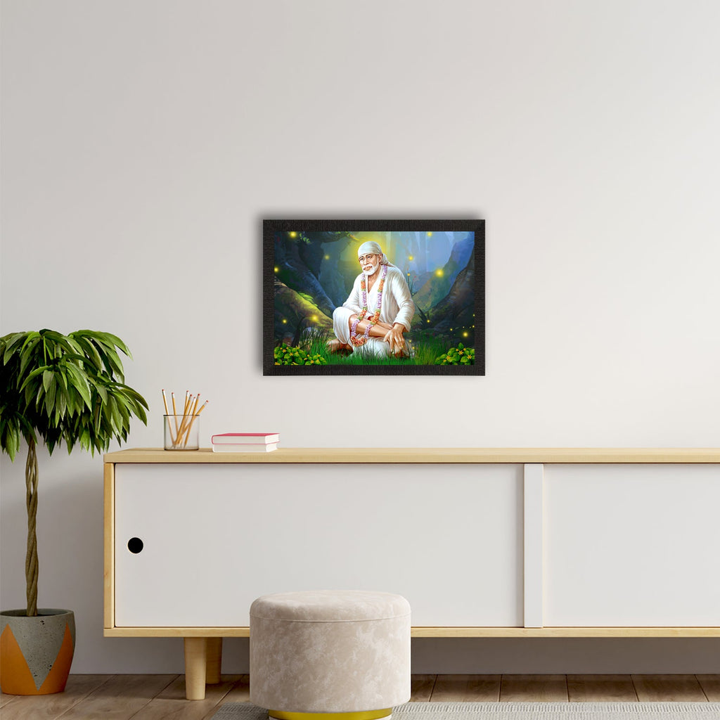 Sai Baba Satin Matt Texture UV Art Painting Kafalo