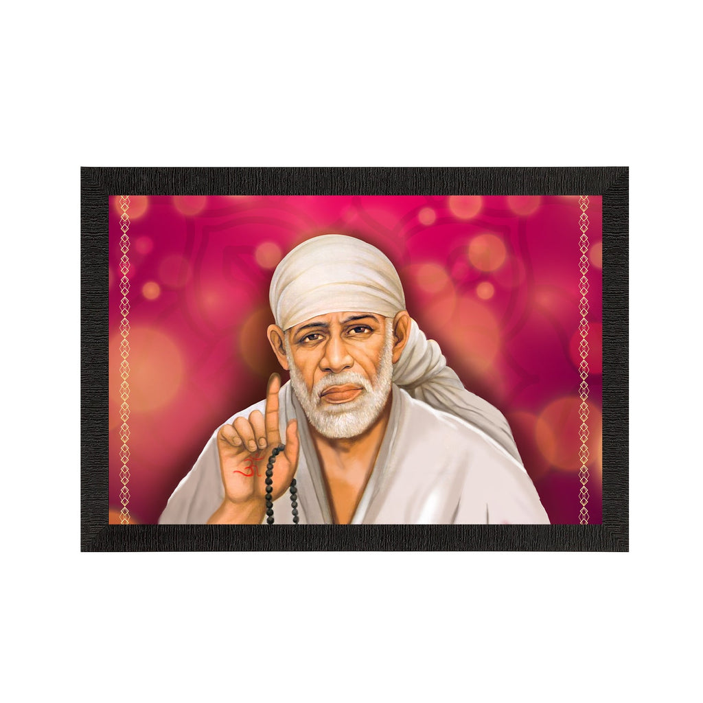 Sai Baba Satin Matt Texture UV Art Painting Kafalo