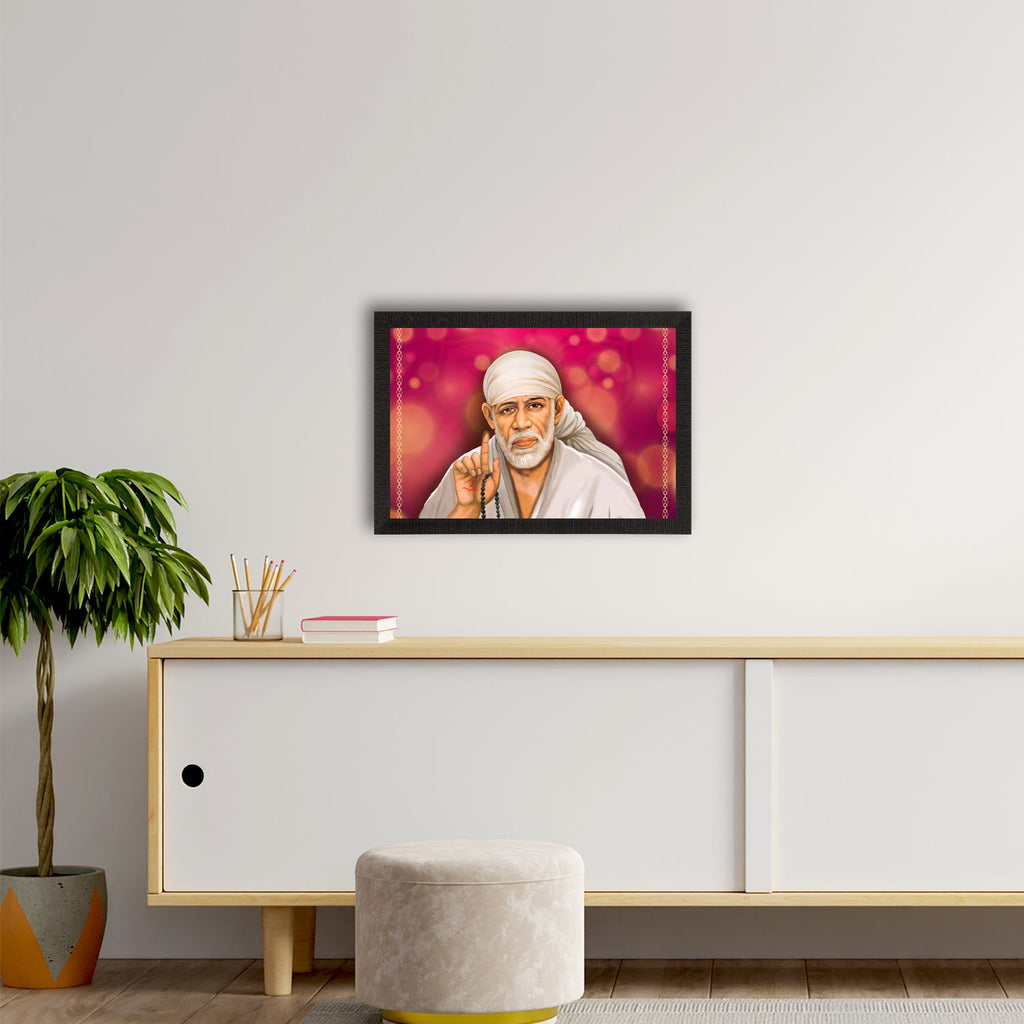 Sai Baba Satin Matt Texture UV Art Painting Kafalo
