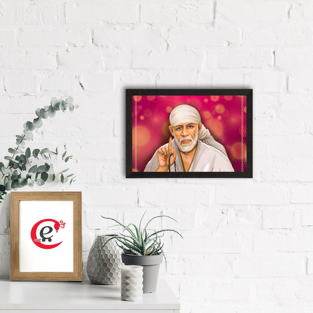 Sai Baba Satin Matt Texture UV Art Painting Kafalo
