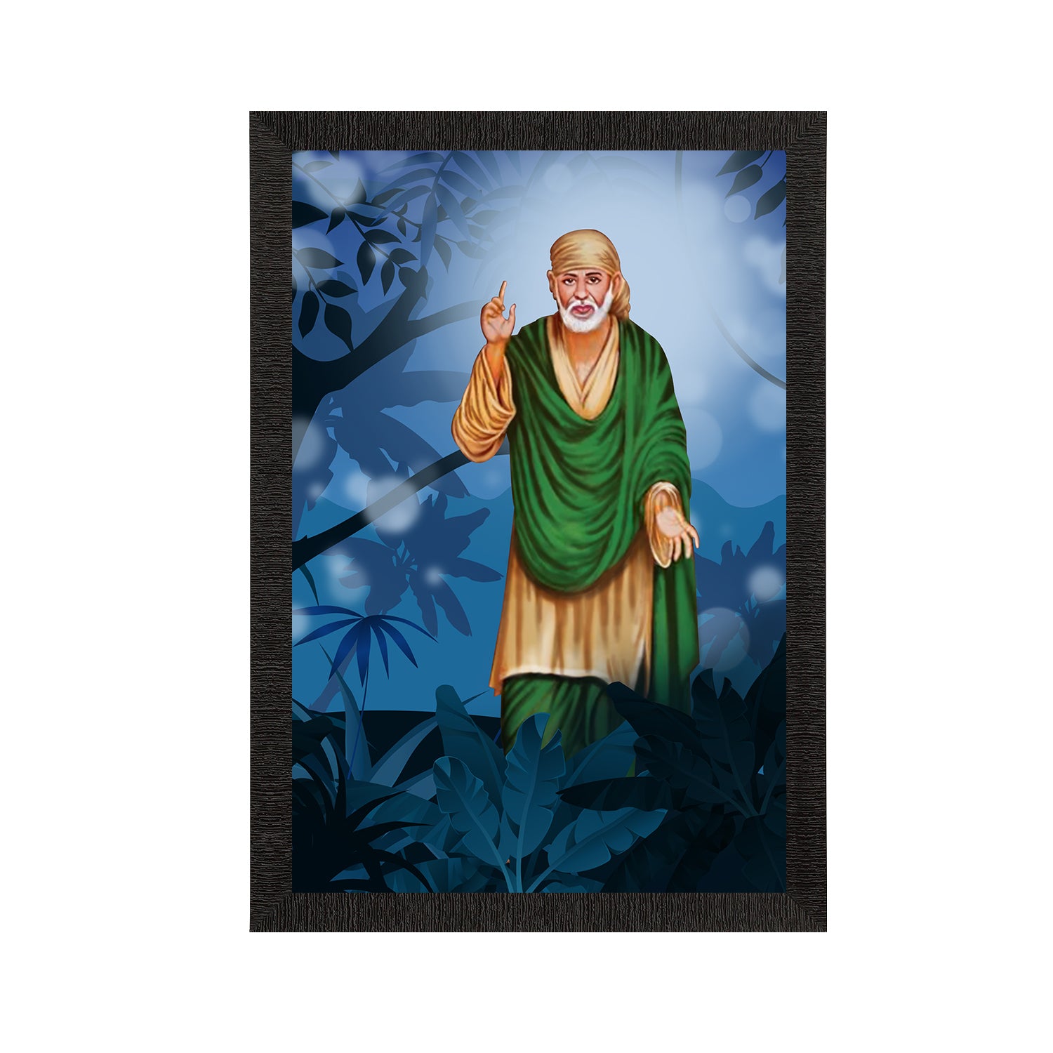 Sai Baba Satin Matt Texture UV Art Painting Kafalo