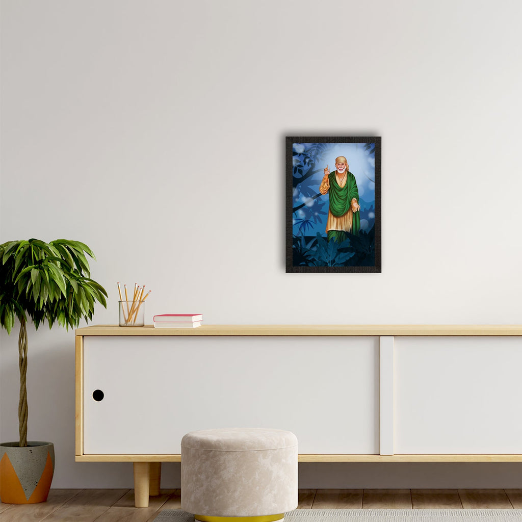 Sai Baba Satin Matt Texture UV Art Painting Kafalo