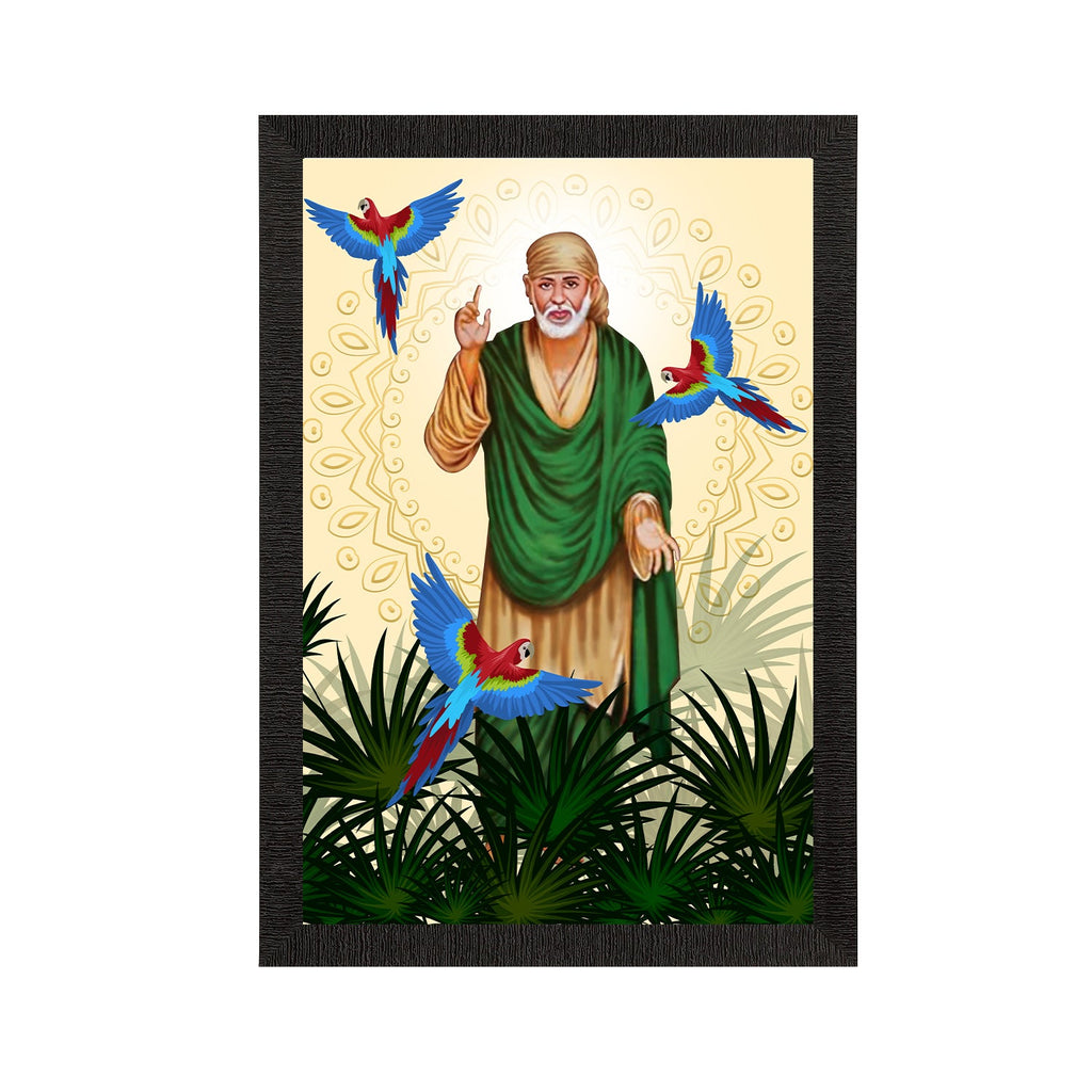 Sai Baba Satin Matt Texture UV Art Painting Kafalo