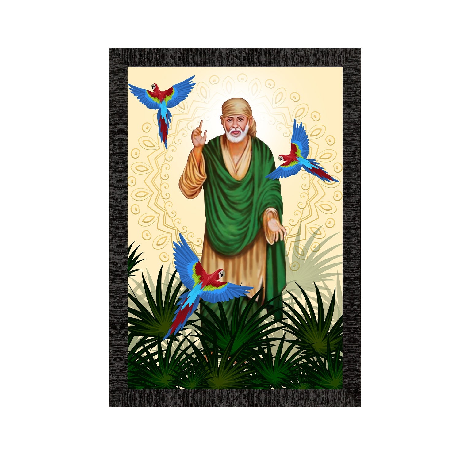 Sai Baba Satin Matt Texture UV Art Painting Kafalo