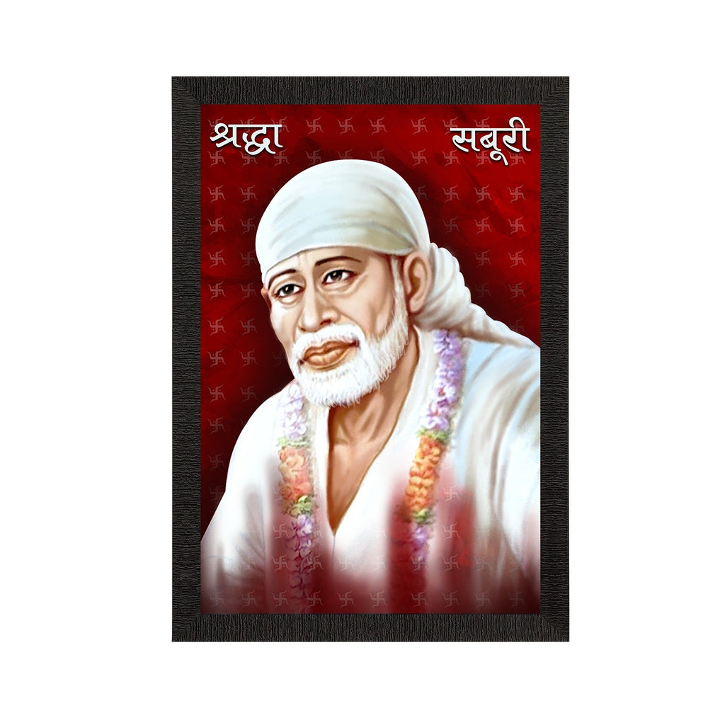 Sai Baba Satin Matt Texture UV Art Painting Kafalo
