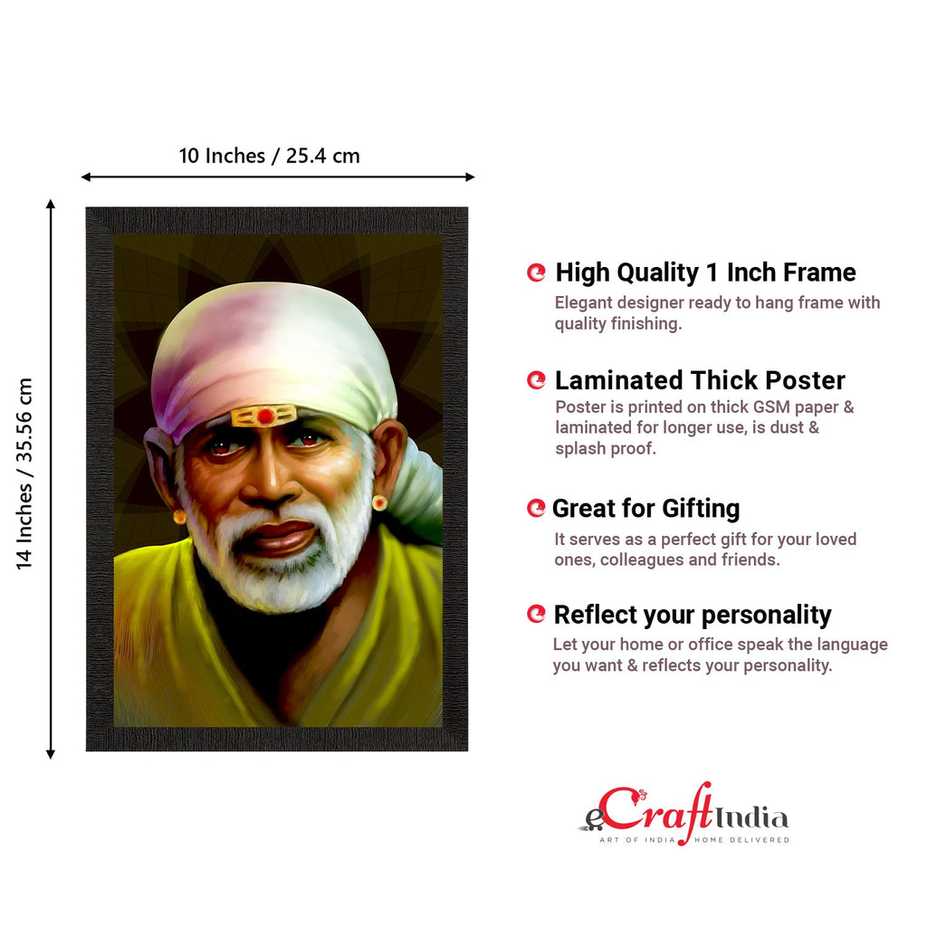Sai Baba Satin Matt Texture UV Art Painting Kafalo