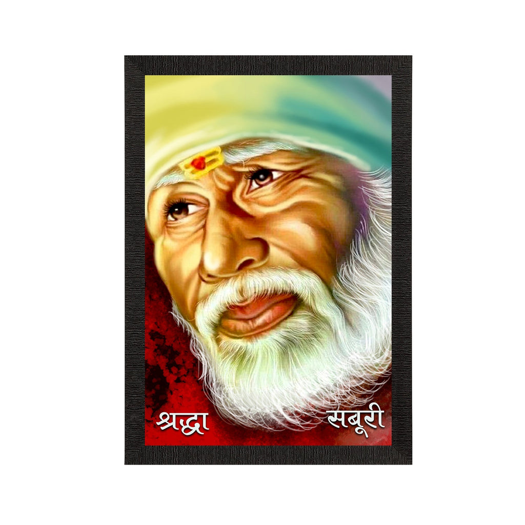 Sai Baba Satin Matt Texture UV Art Painting Kafalo
