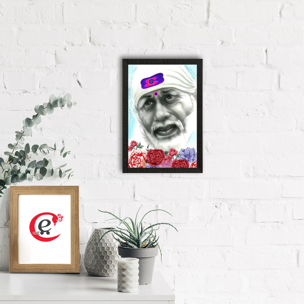 Sai Baba Satin Matt Texture UV Art Painting Kafalo