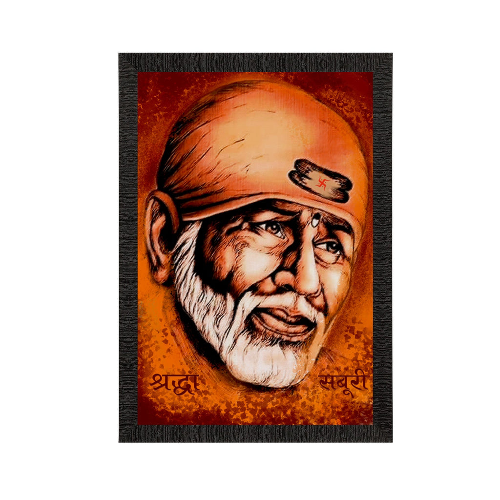 Sai Baba Satin Matt Texture UV Art Painting Kafalo