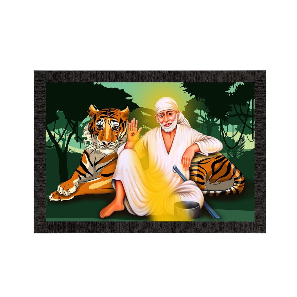 Sai Baba Satin Matt Texture UV Art Painting Kafalo