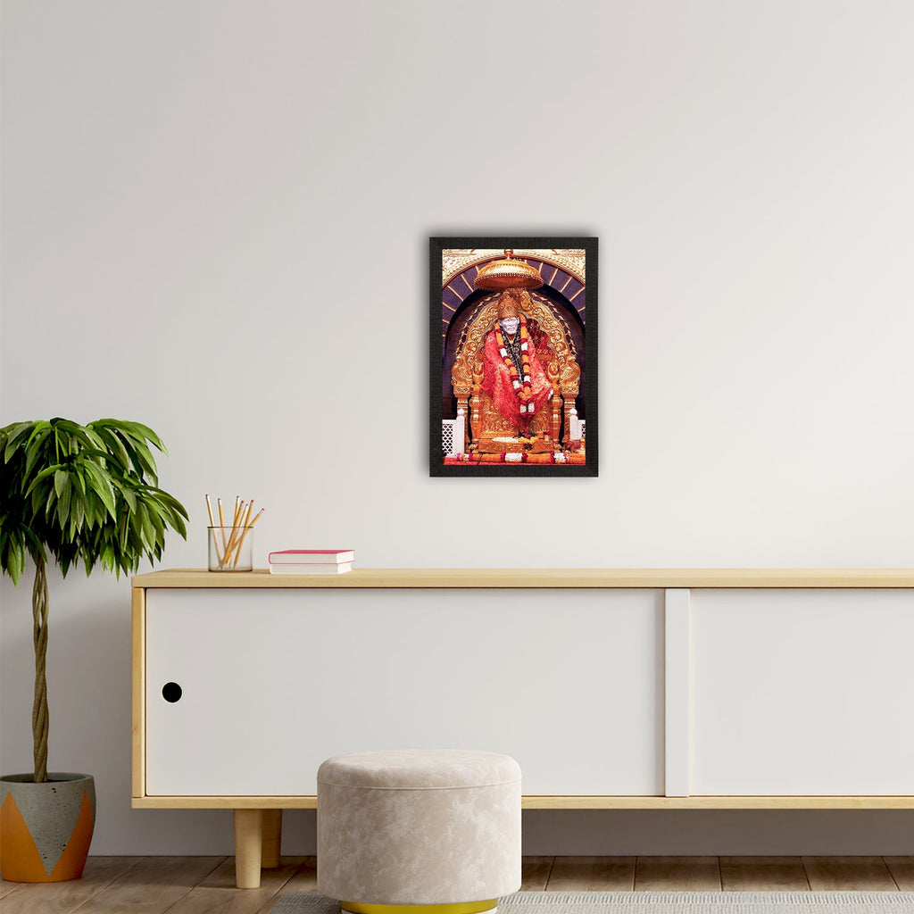 Shirdi Sai Baba Satin Matt Texture UV Art Painting Kafalo