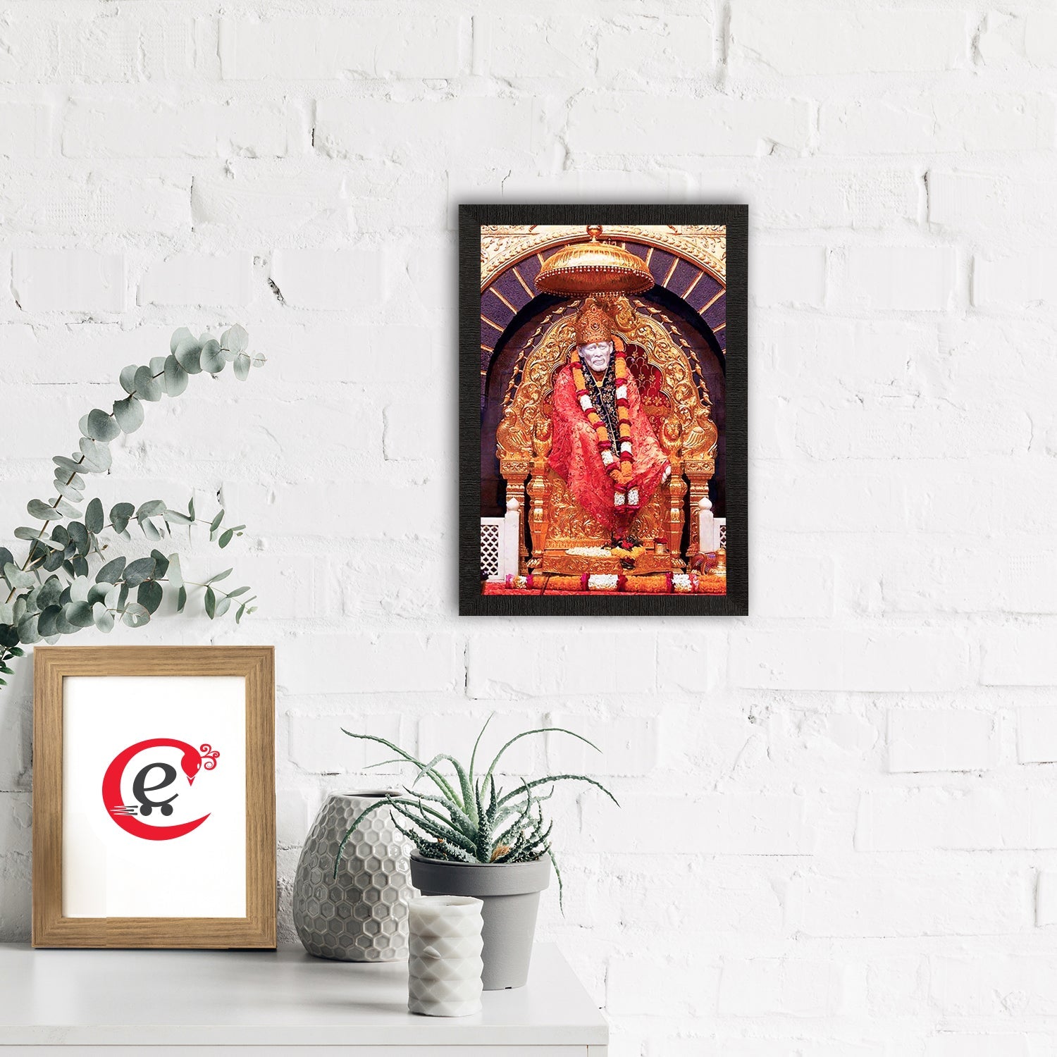 Shirdi Sai Baba Satin Matt Texture UV Art Painting Kafalo