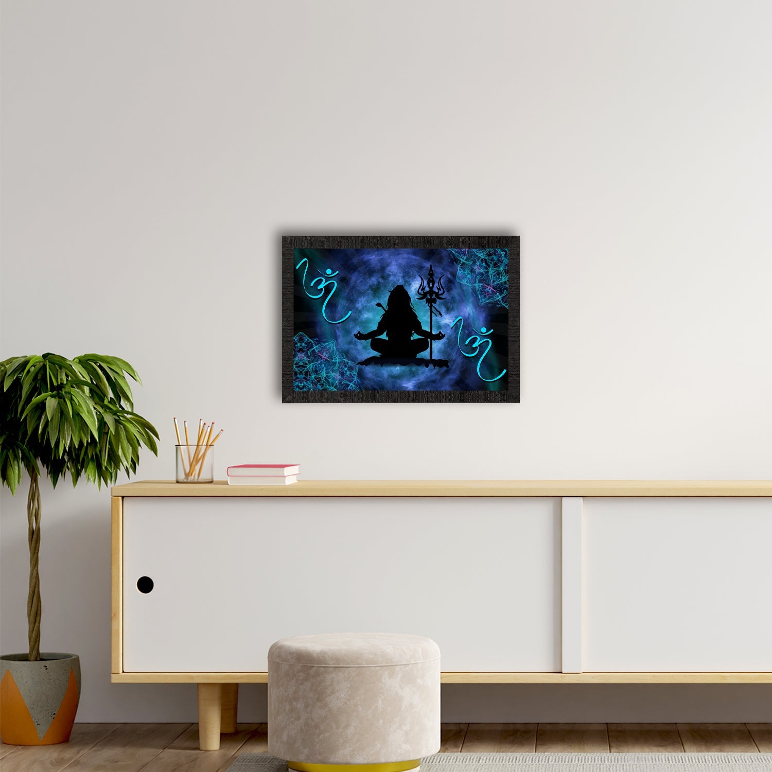 Lord Shiva Satin Matt Texture UV Art Painting Kafalo