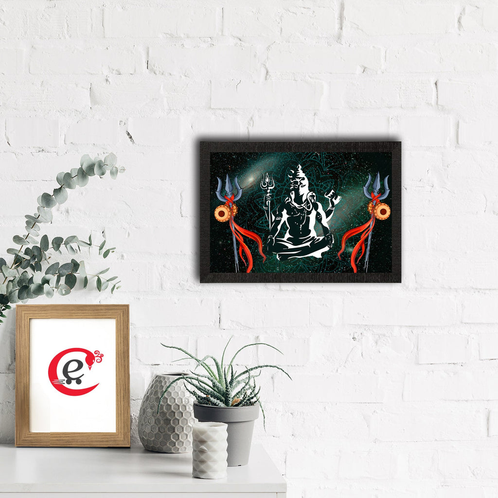 Lord Shiva Satin Matt Texture UV Art Painting Kafalo