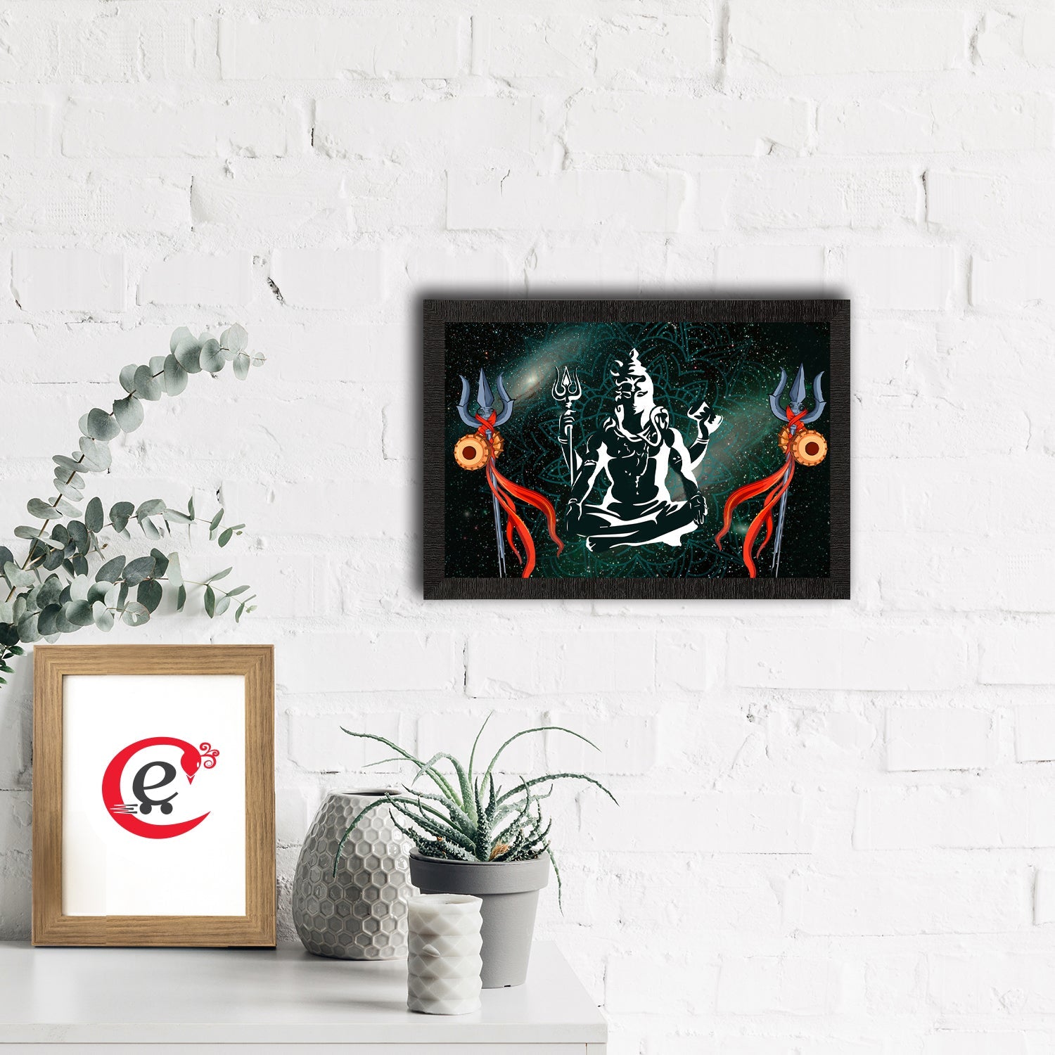 Lord Shiva Satin Matt Texture UV Art Painting Kafalo