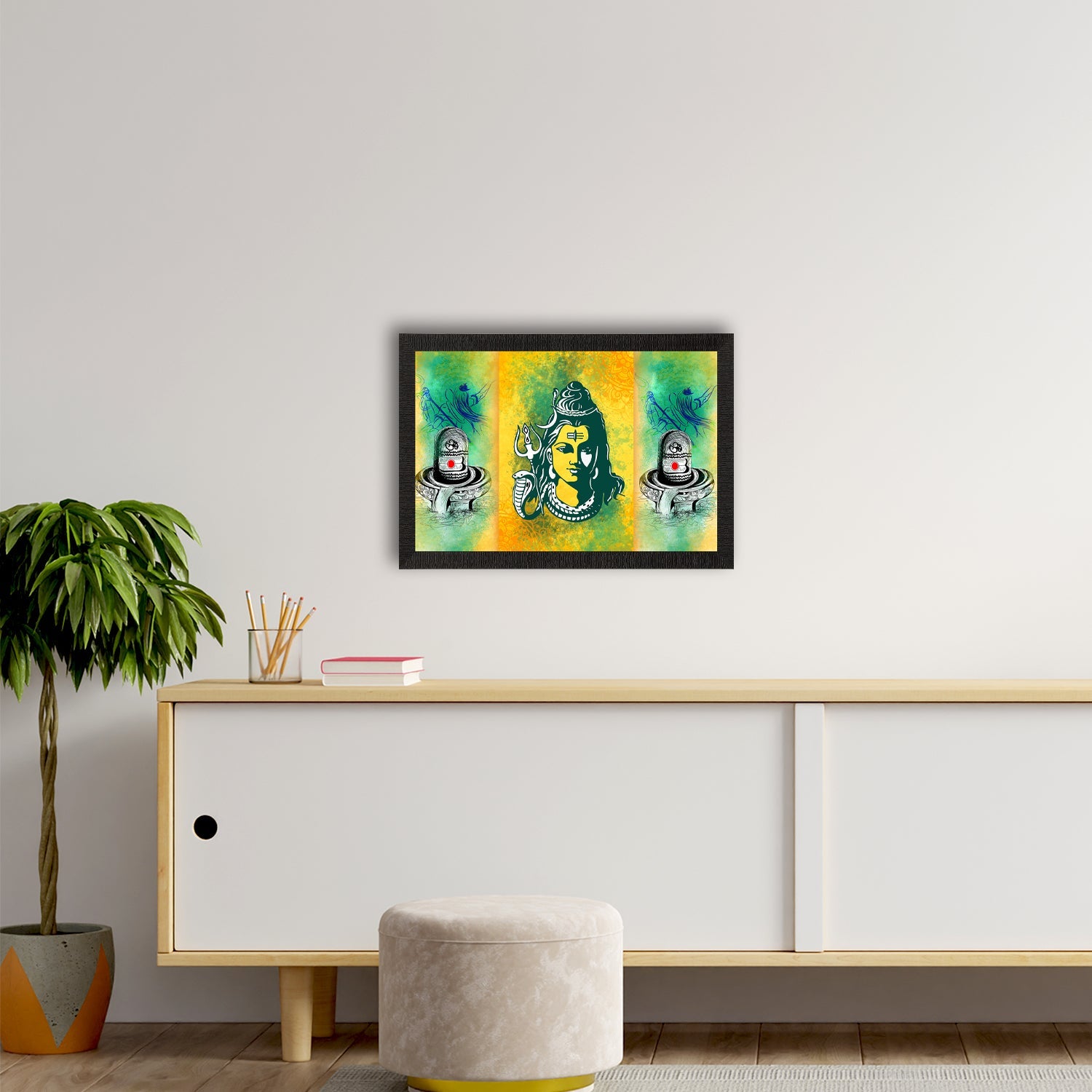 Lord Shiva Satin Matt Texture UV Art Painting Kafalo