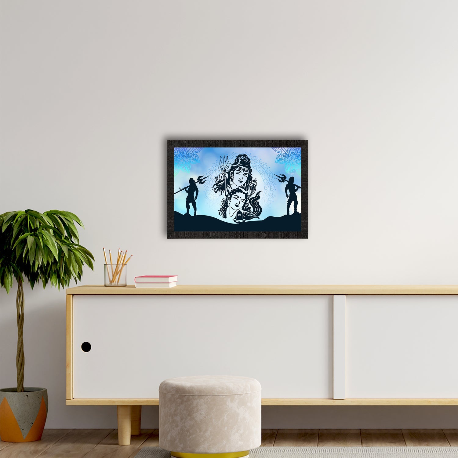 Lord Shiva Satin Matt Texture UV Art Painting Kafalo