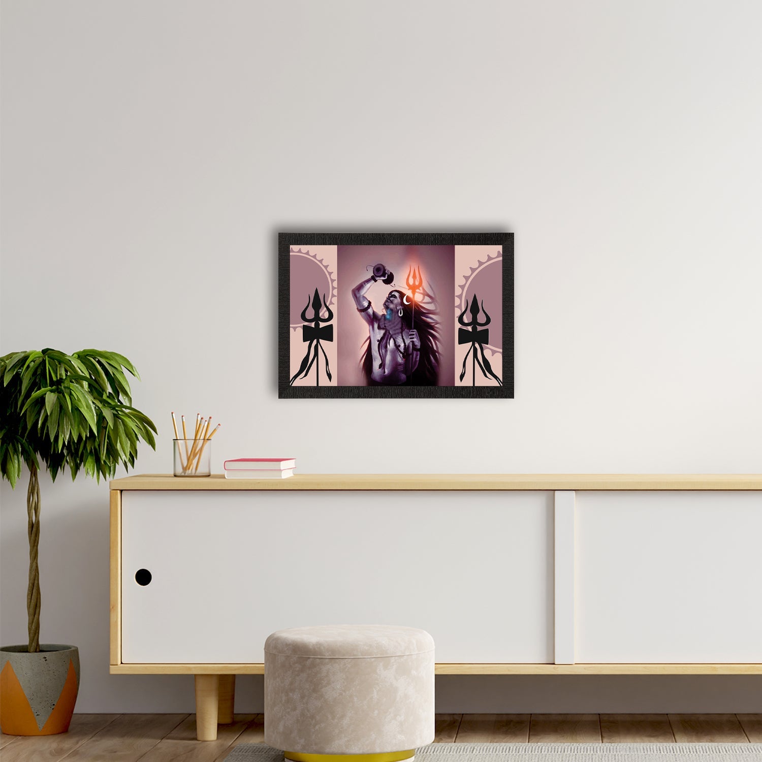 Lord Shiva Satin Matt Texture UV Art Painting Kafalo