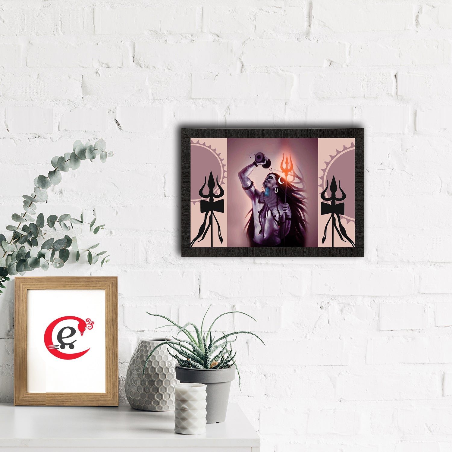 Lord Shiva Satin Matt Texture UV Art Painting Kafalo