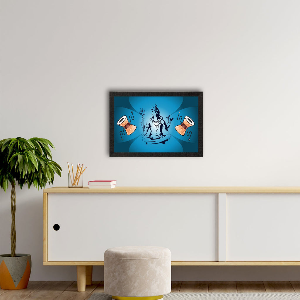 Lord Shiva Satin Matt Texture UV Art Painting Kafalo