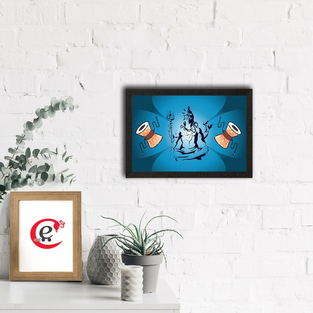 Lord Shiva Satin Matt Texture UV Art Painting Kafalo
