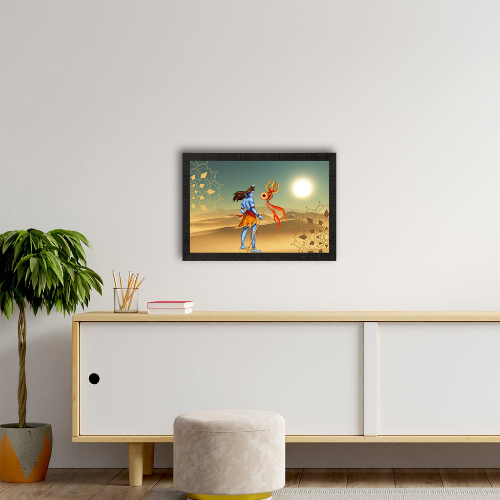 Lord Shiva Satin Matt Texture UV Art Painting Kafalo