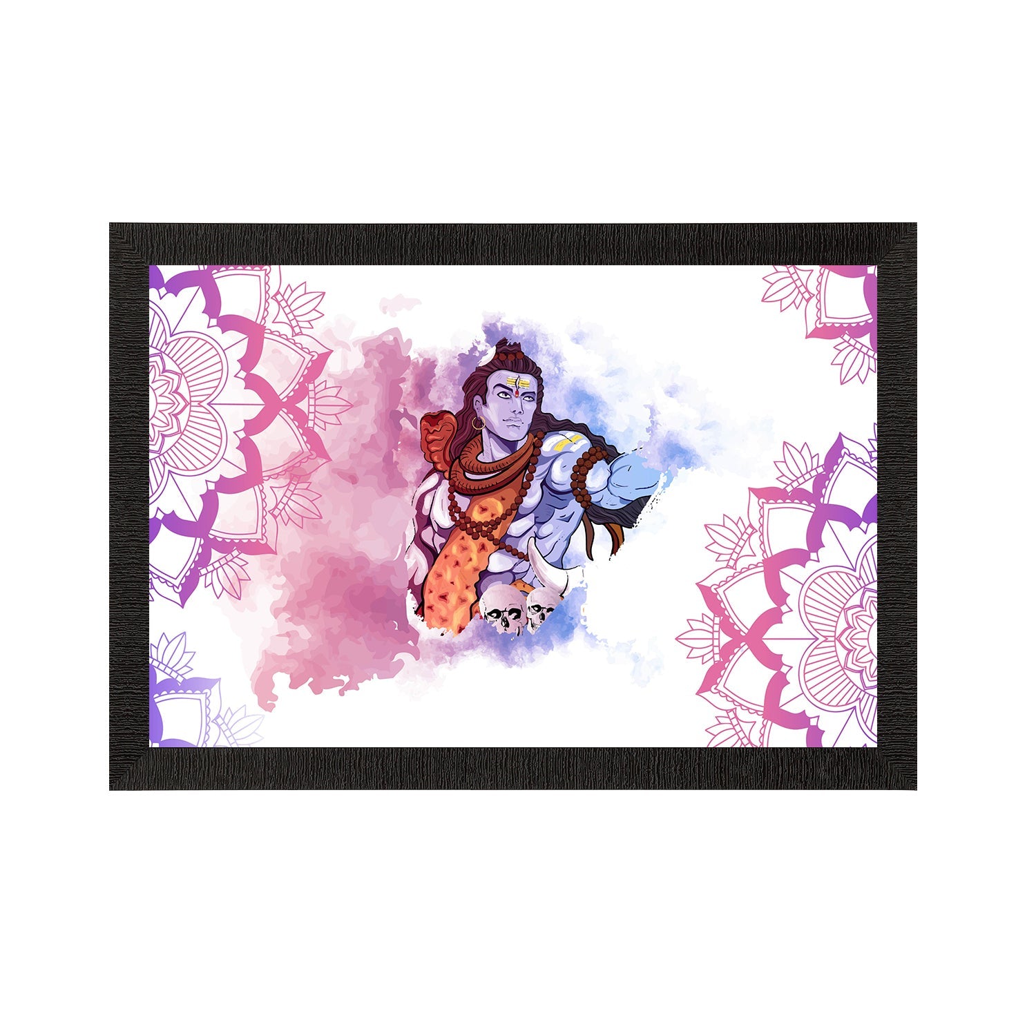 Lord Shiva Painting Digital Printed Religious Wall Art Kafalo