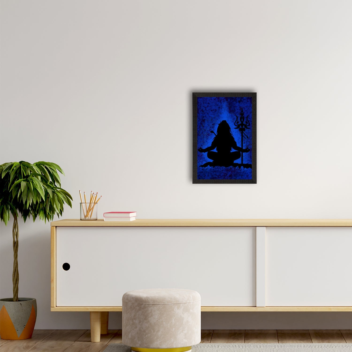 Lord Shiva Painting Digital Printed Religious Wall Art Kafalo