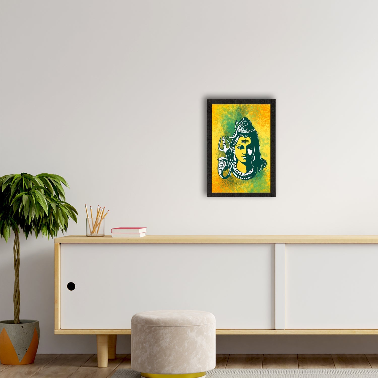 Lord Shiva Painting Digital Printed Religious Wall Art Kafalo