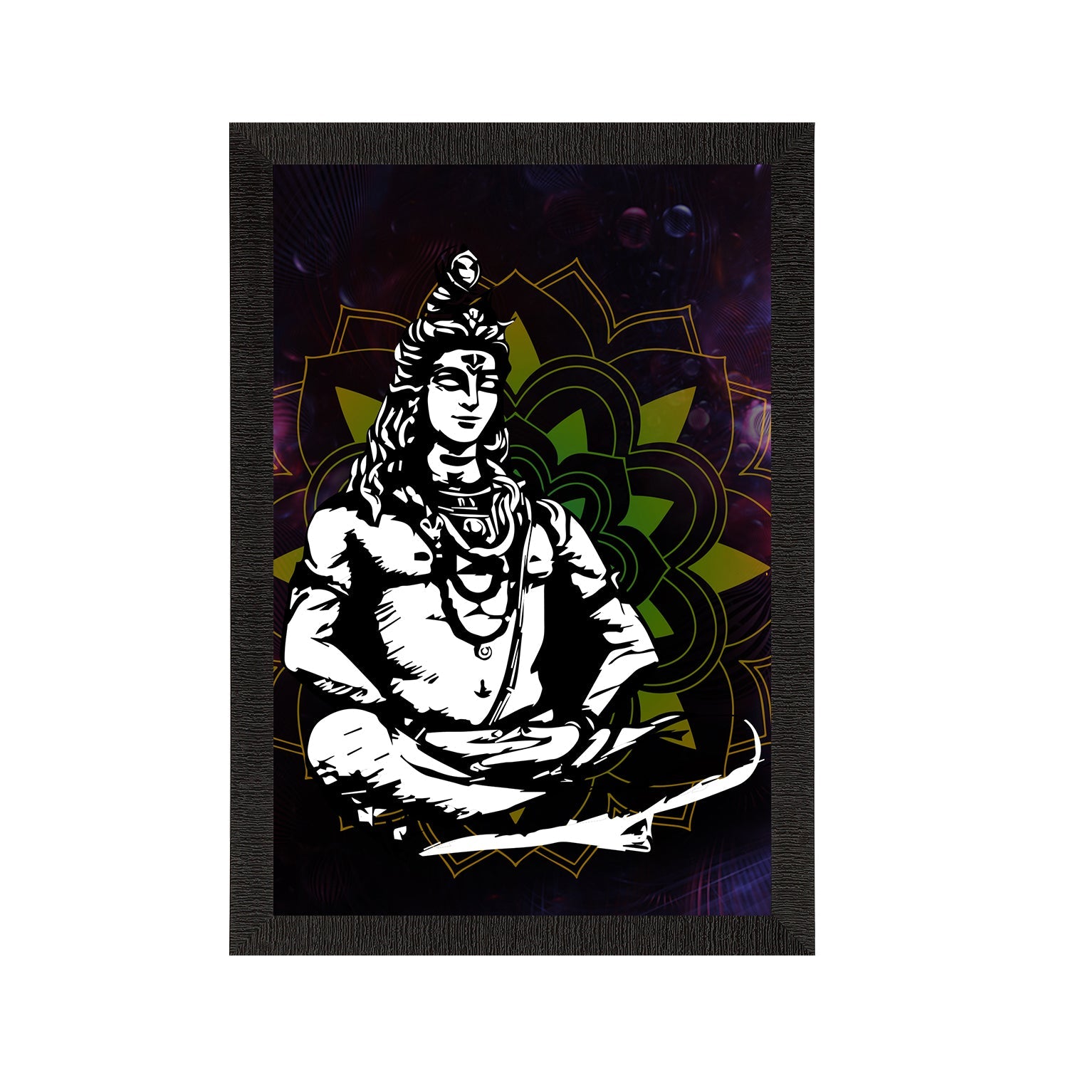 Lord Shiva Painting Digital Printed Religious Wall Art Kafalo