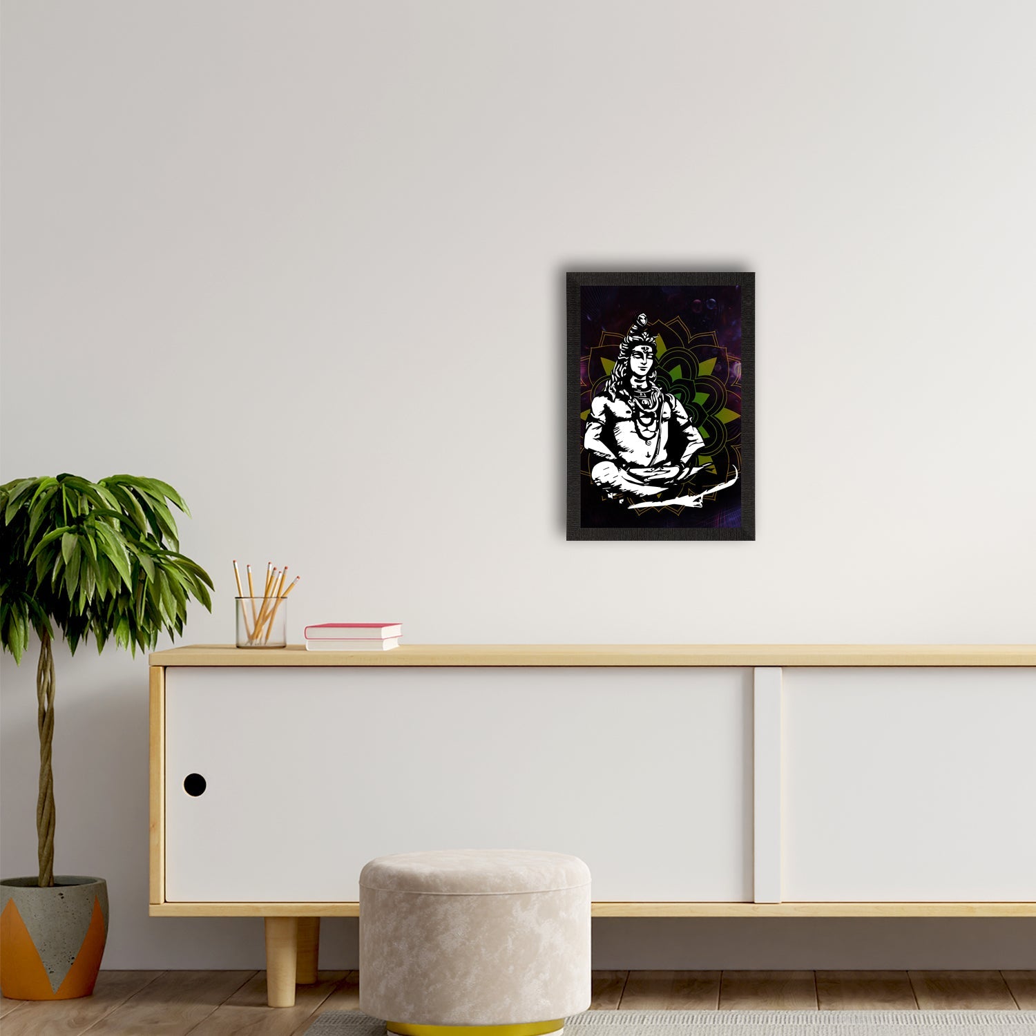 Lord Shiva Painting Digital Printed Religious Wall Art Kafalo