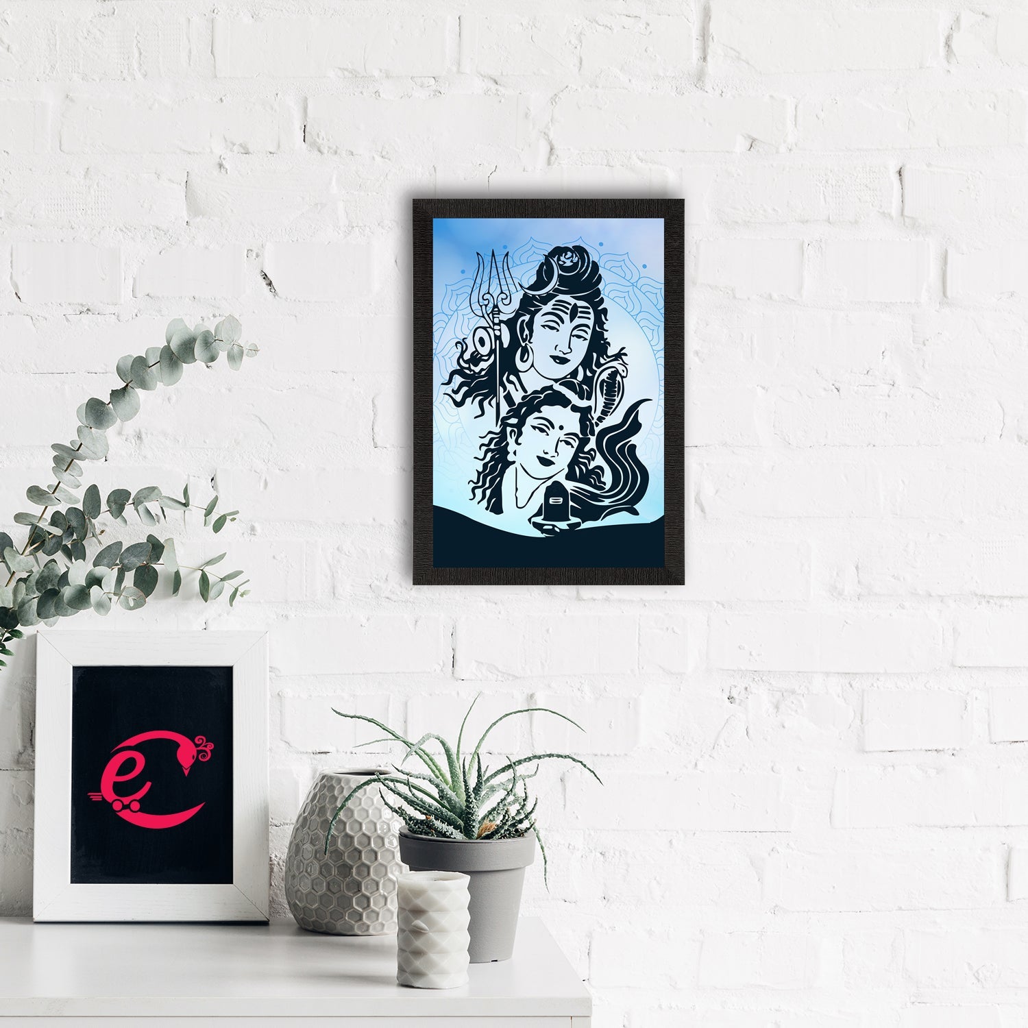 Lord Shiva Satin Matt Texture UV Art Painting Kafalo