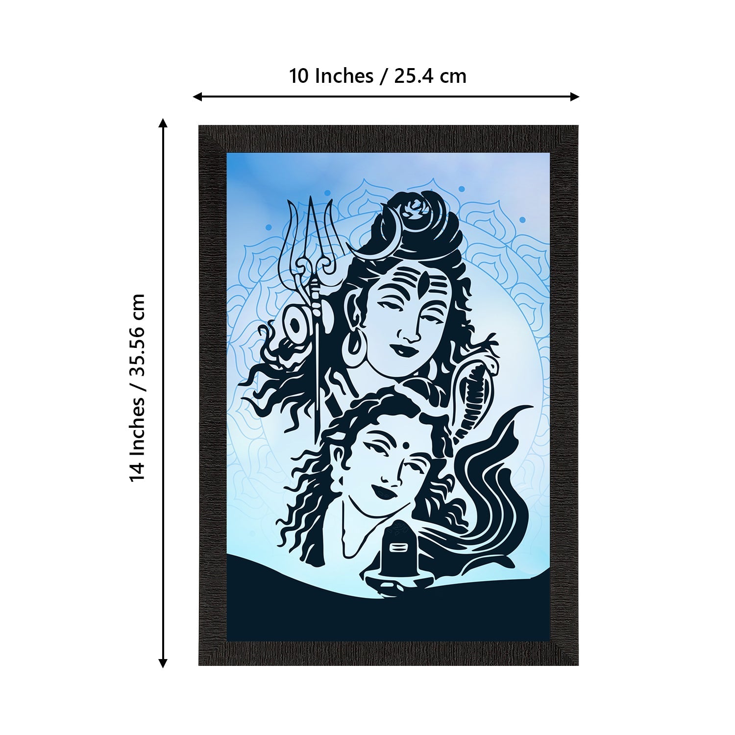 Lord Shiva Satin Matt Texture UV Art Painting Kafalo