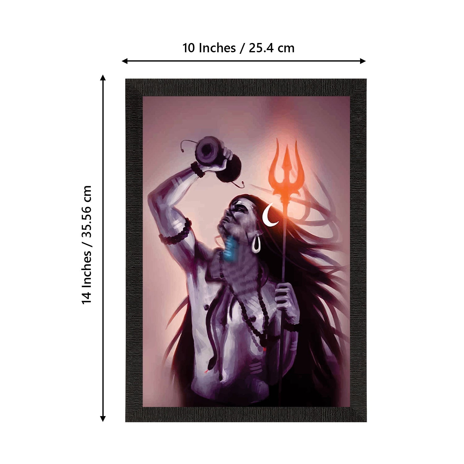 Lord Shiva Painting Digital Printed Religious Wall Art Kafalo